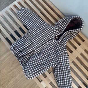 Quincy Mae Brown and Cream Checkered Jacket